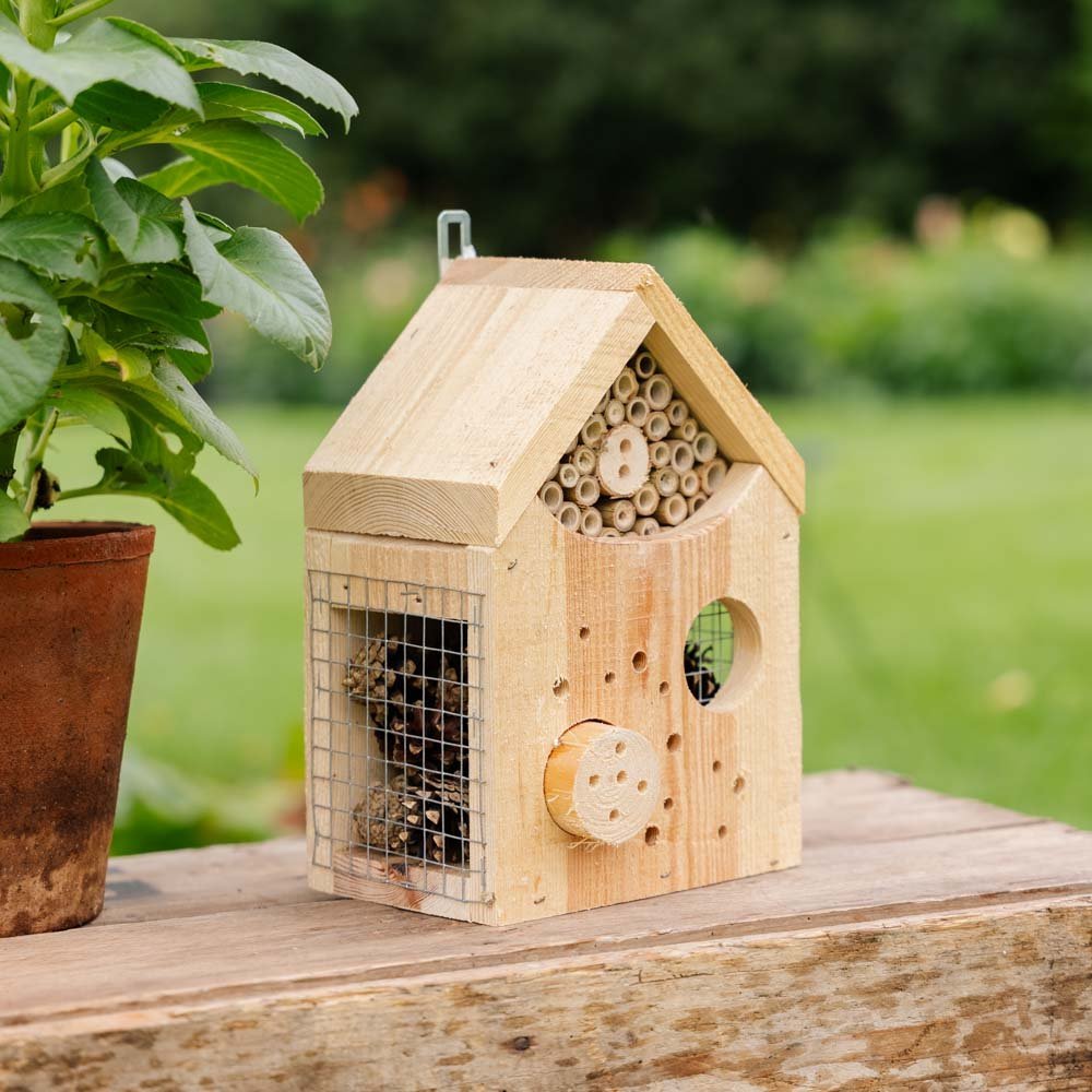 Hotel dla owadów, naturalny, dł.: 15 cm szer.: 18 cm wys.: 28 cm