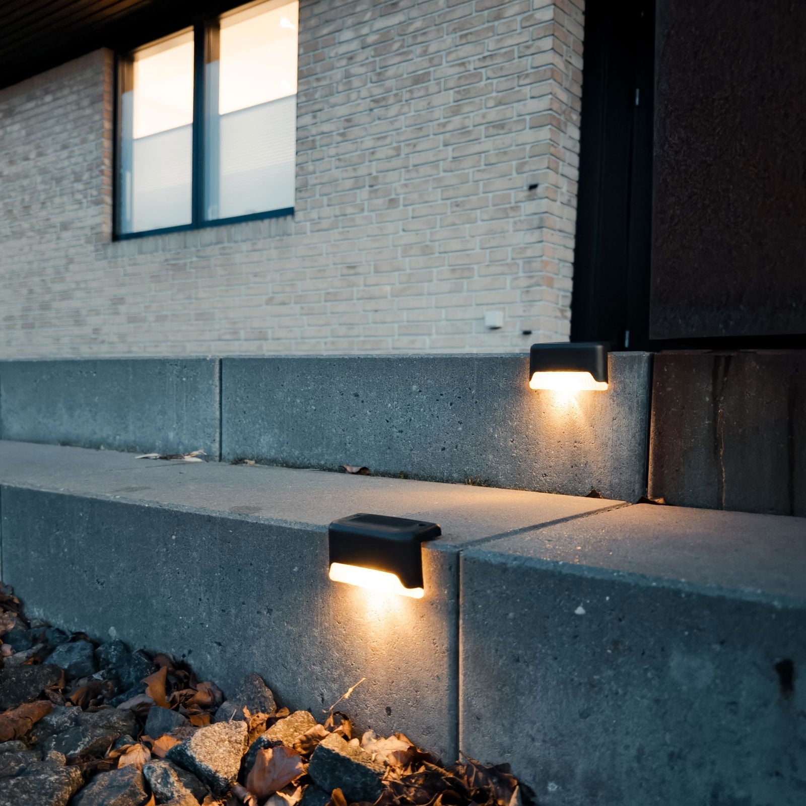 Lampy solarne LED na schody, 4 sztuki