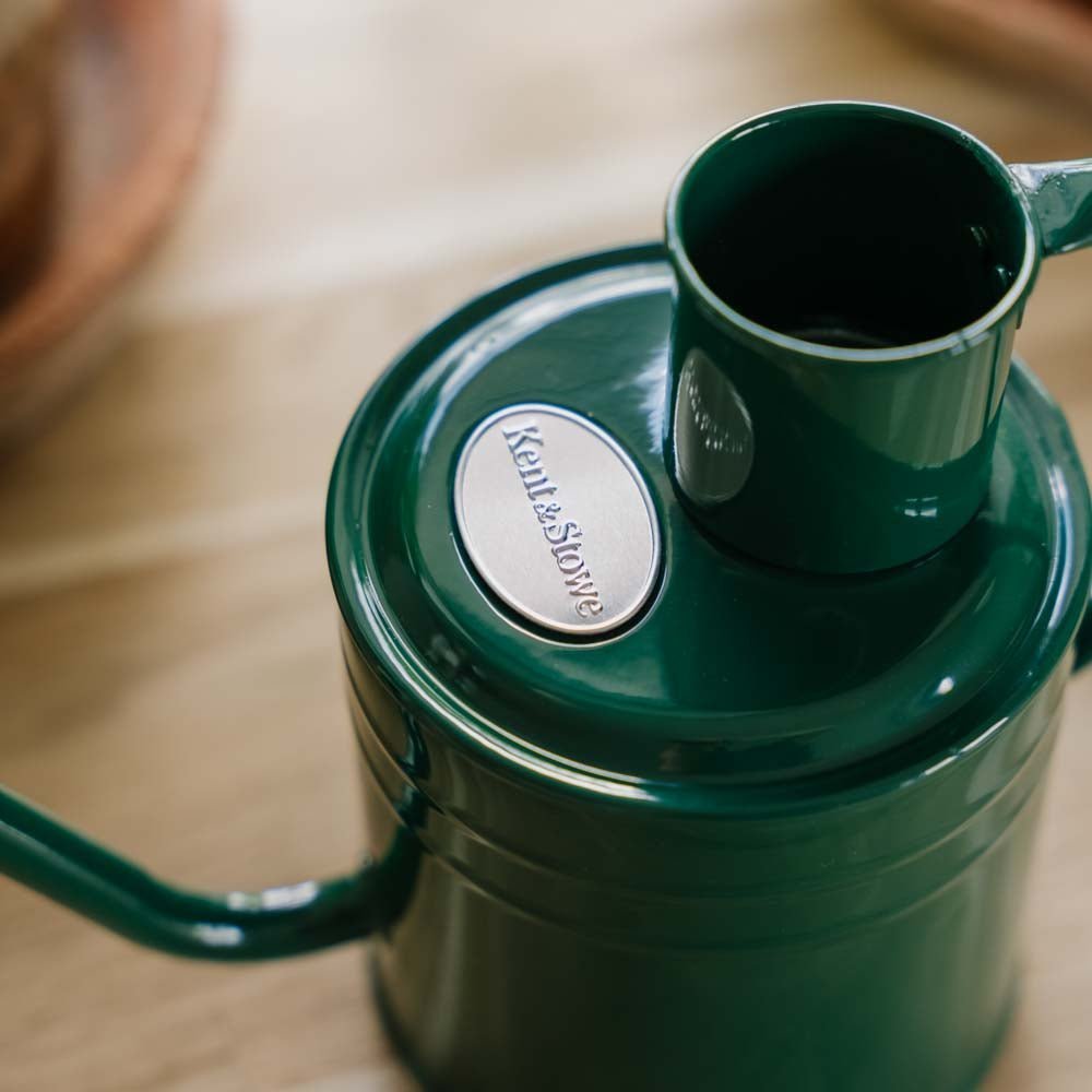 Metalowa konewka do wnętrz, 1 l, leśna zieleń