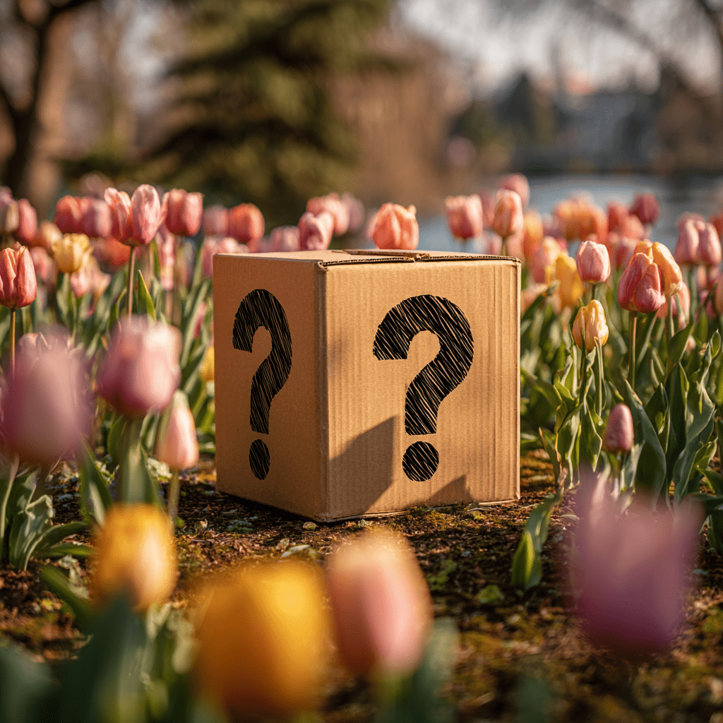 Tajemniczy box z tulipanami