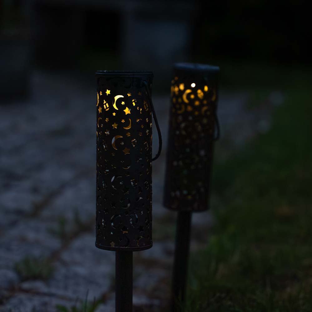 Zestaw 2 lamp solarnych Zira ze wzorem