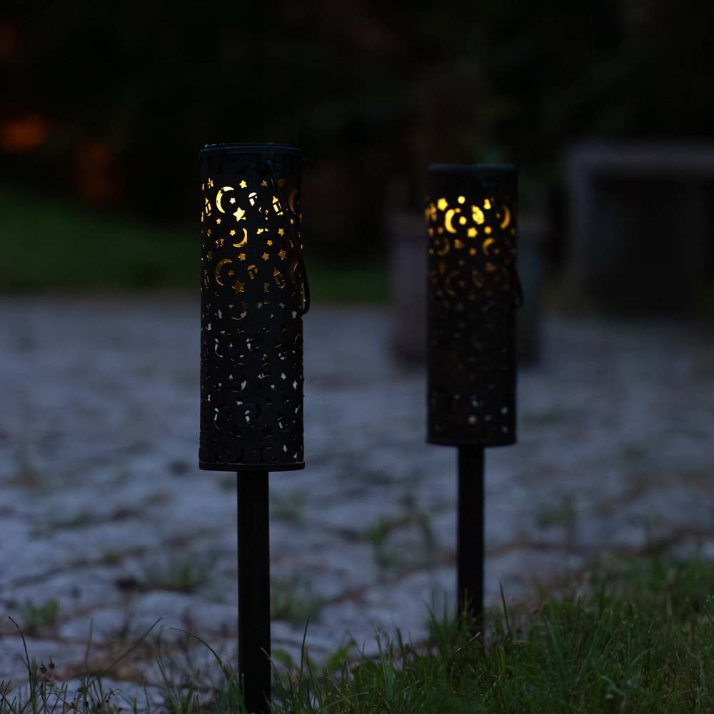 Zestaw 2 lamp solarnych Zira ze wzorem